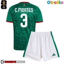 Otroške Nogometnih dresov Mehika Cesar Montes #3 Domači SP 2026 Kratki rokavi (+ hlače)